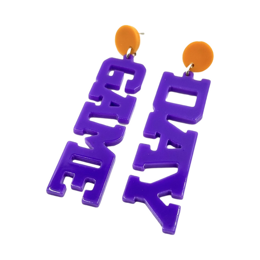 Purple Gameday Earrings