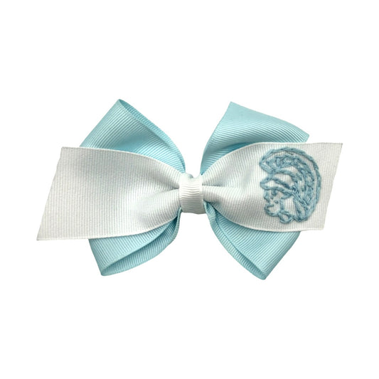 Hand Embroidered School Hair Bow- Trinity Valley School