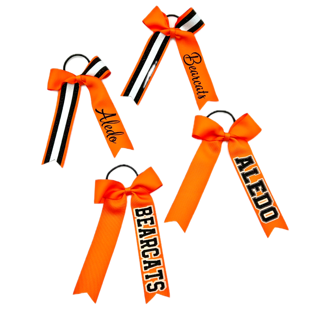 Aledo College Style Cheer Bow