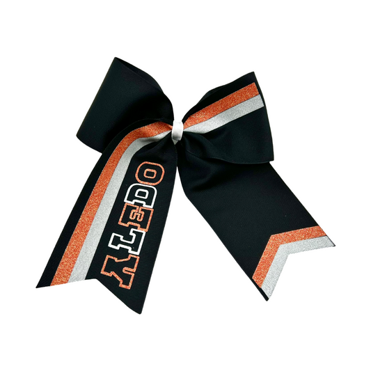 Aledo Striped Vintage Letter Bow