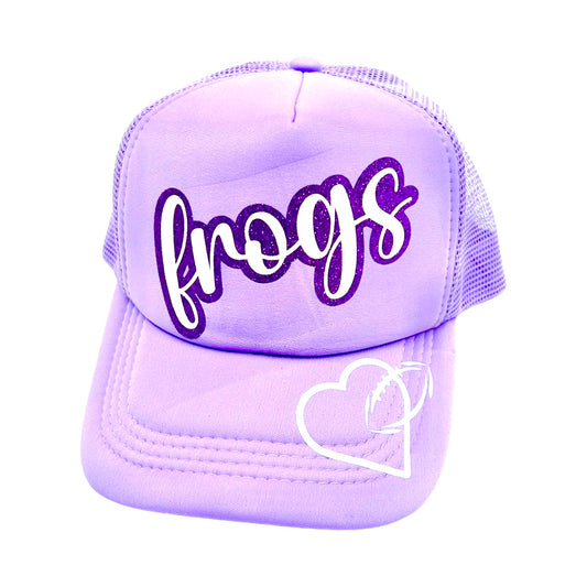 TCU Glitter Frogs Lavender Trucker Hat