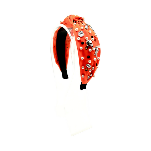 Aledo Bearcat and Football Players Knot Headband