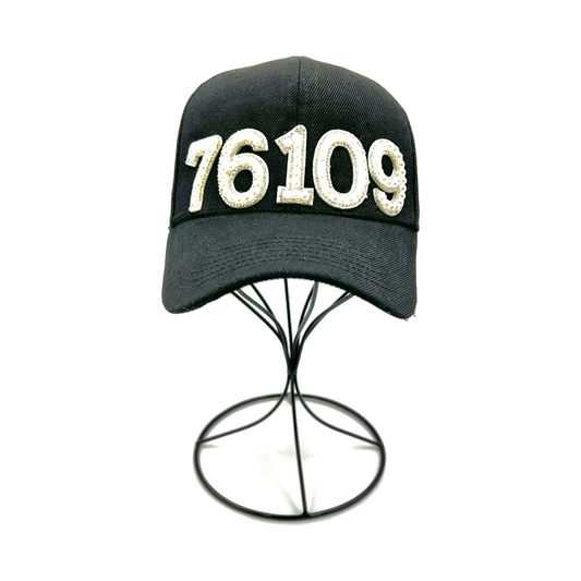 Pearl Zip Code Baseball Cap- Black Classic Cap