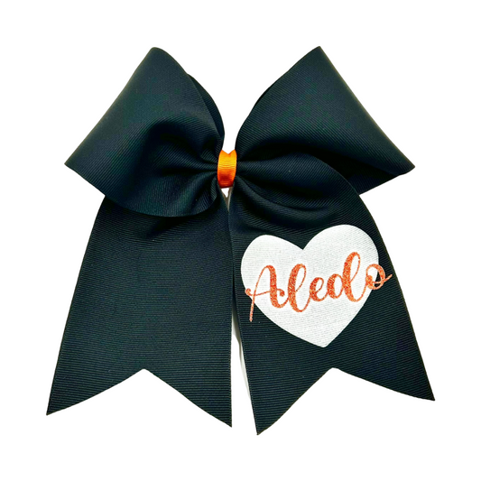 Aledo Glitter Heart Bow