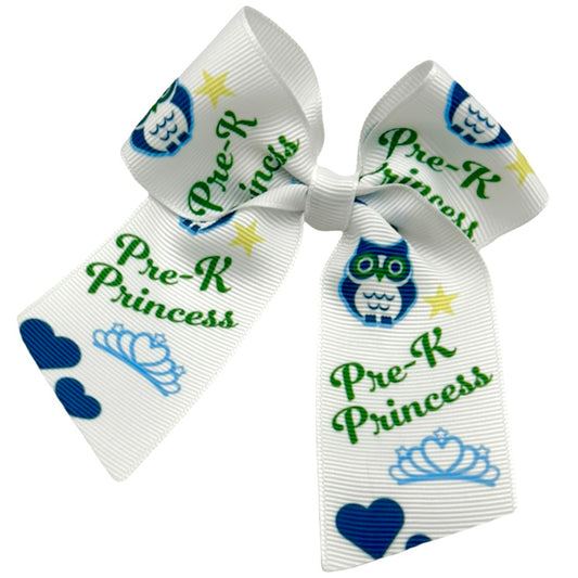 Small White OPE Pre-K Princess Bow