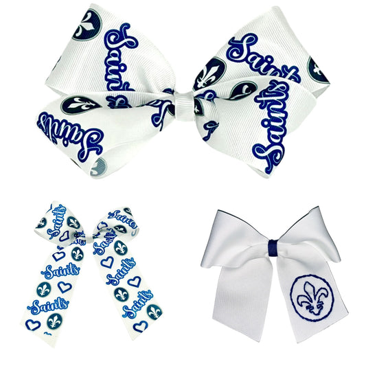 Small School Spirit Hair Bow- All Saints Episcopal School