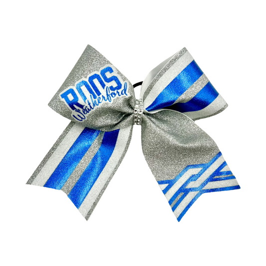 Weatherford Hair Bow- Silver Glitter