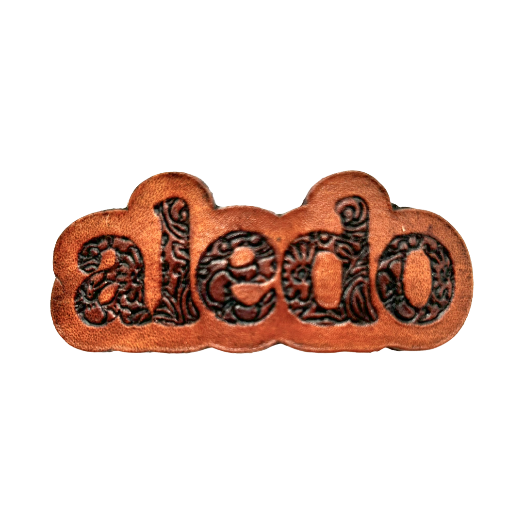 Engraved Leather Hair Clip- Shaped Aledo