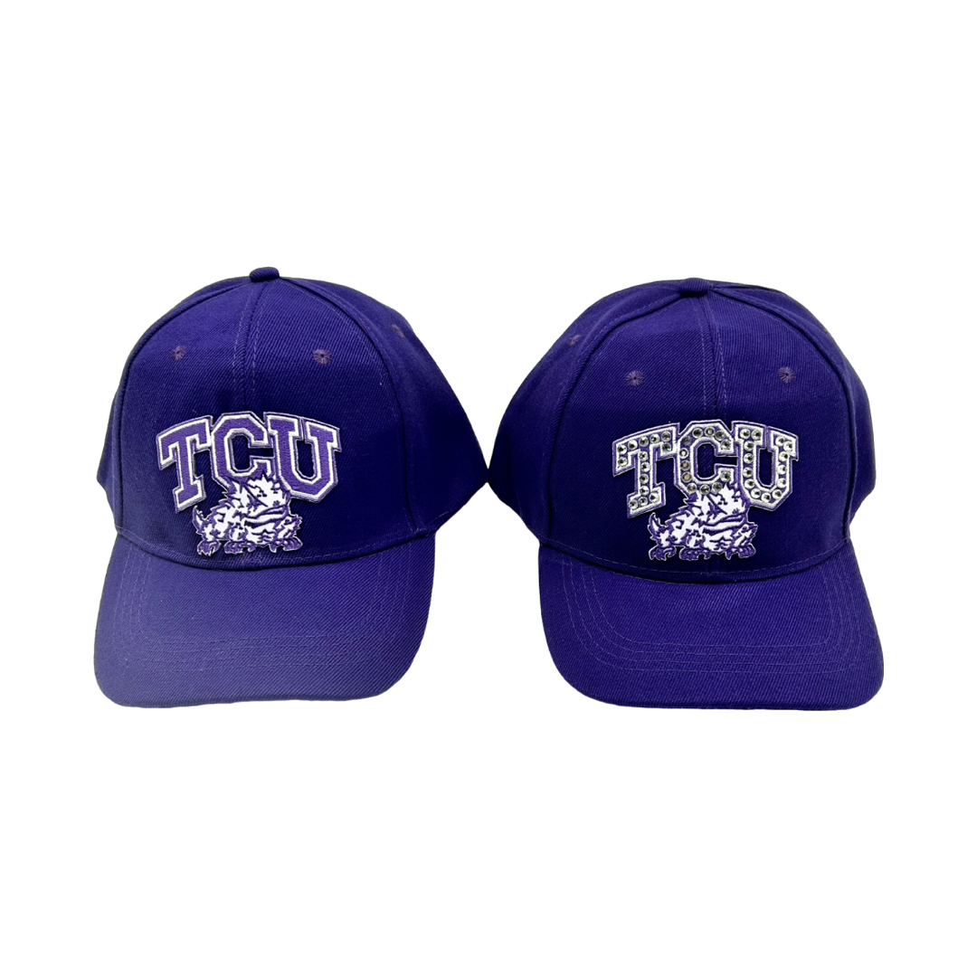 TCU Patch Hat- Purple TCU Hat