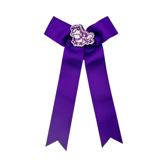 TCU Purple Hypnotoad College Style Cheer Bow