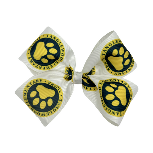 Medium White Tanglewood Logo Bow