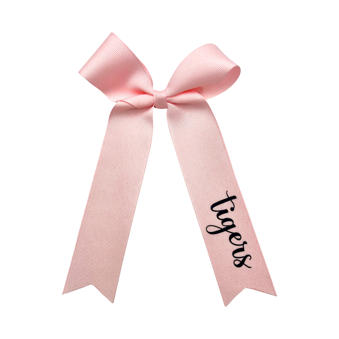 Tanglewood Pink Tigers College Style Cheer Bow