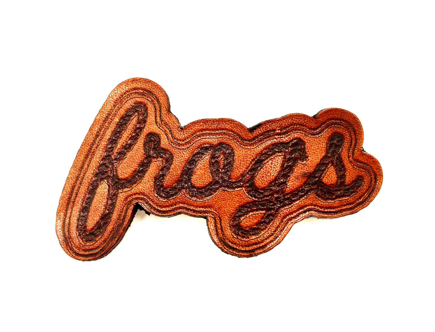 Engraved Leather Hair Clip- Shaped Rope Frogs